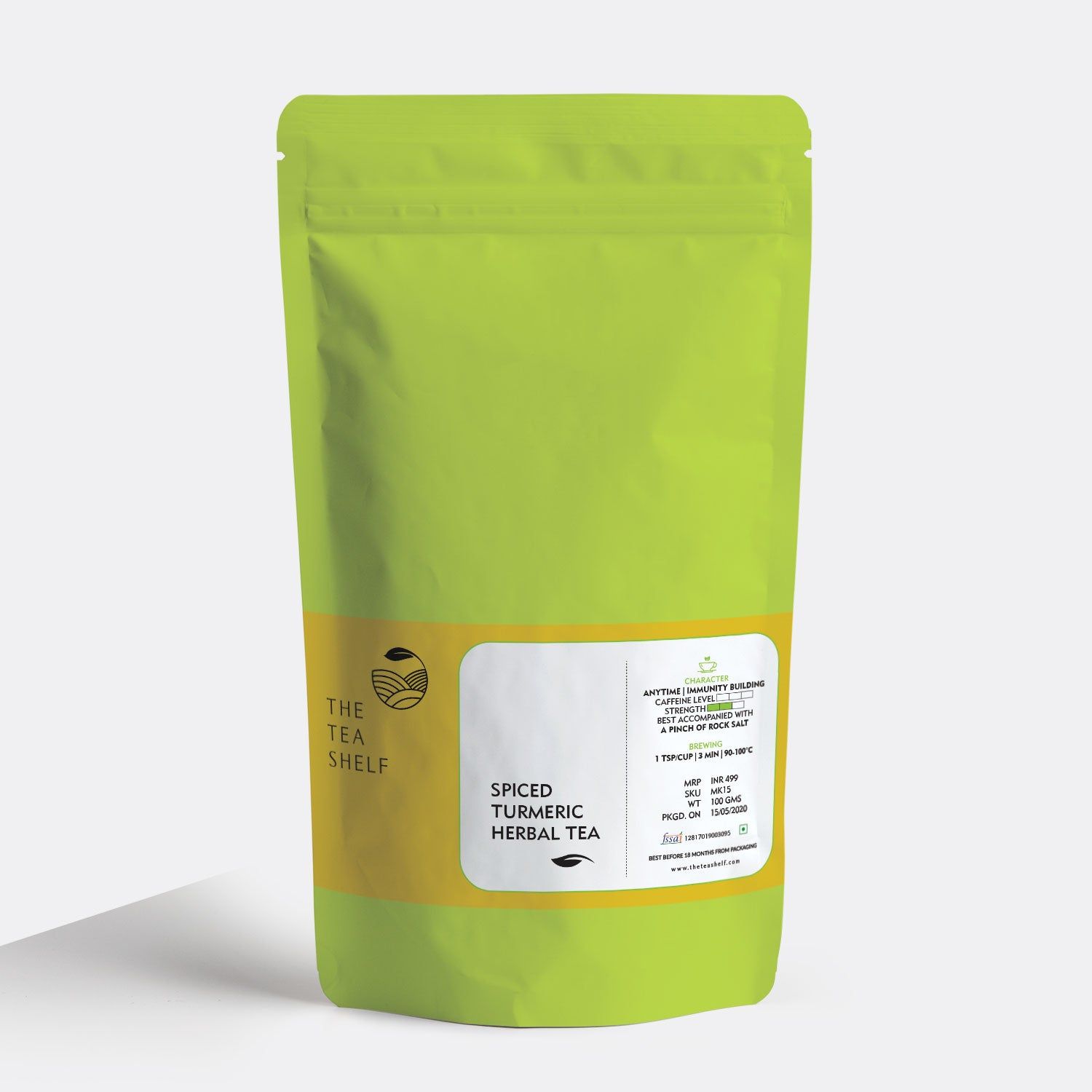 Spiced Turmeric Herbal Tea-100gm Loose Tea Pouch (50 Servings)
