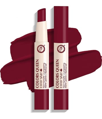 Colors Queen Color It All Non Transfer Matte Lip Crayon - Bridal Meroon (Shade - 09)