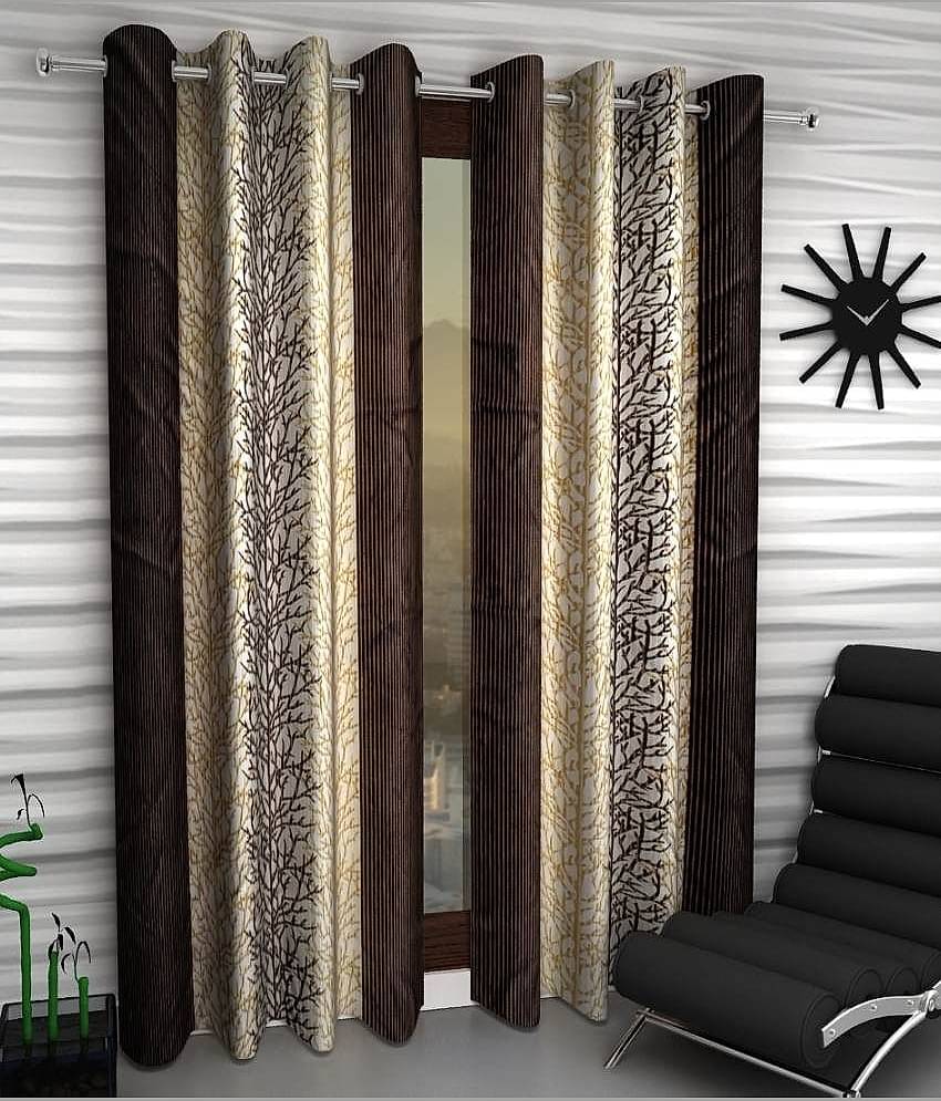 Home Sizzler Set of 2 Window Eyelet Curtains