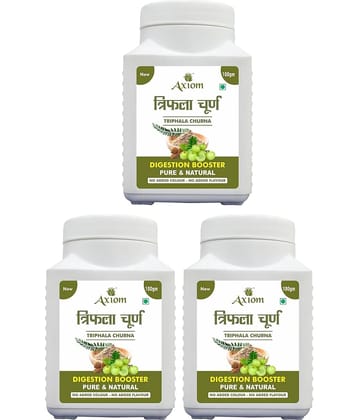 Axiom Triphla churna (Pack of 3)|100% Natural WHO-GLP,GMP,ISO Certified Product