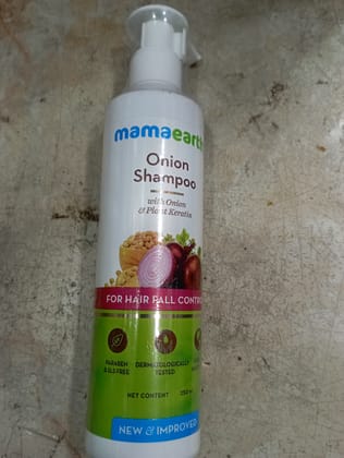 Mamaearth Onion Shampoo E With onion & plant ceratin For hair fael control Paraben dermatologically for &sls free Tuted Hair t Net contet 250 ml New & improved 
