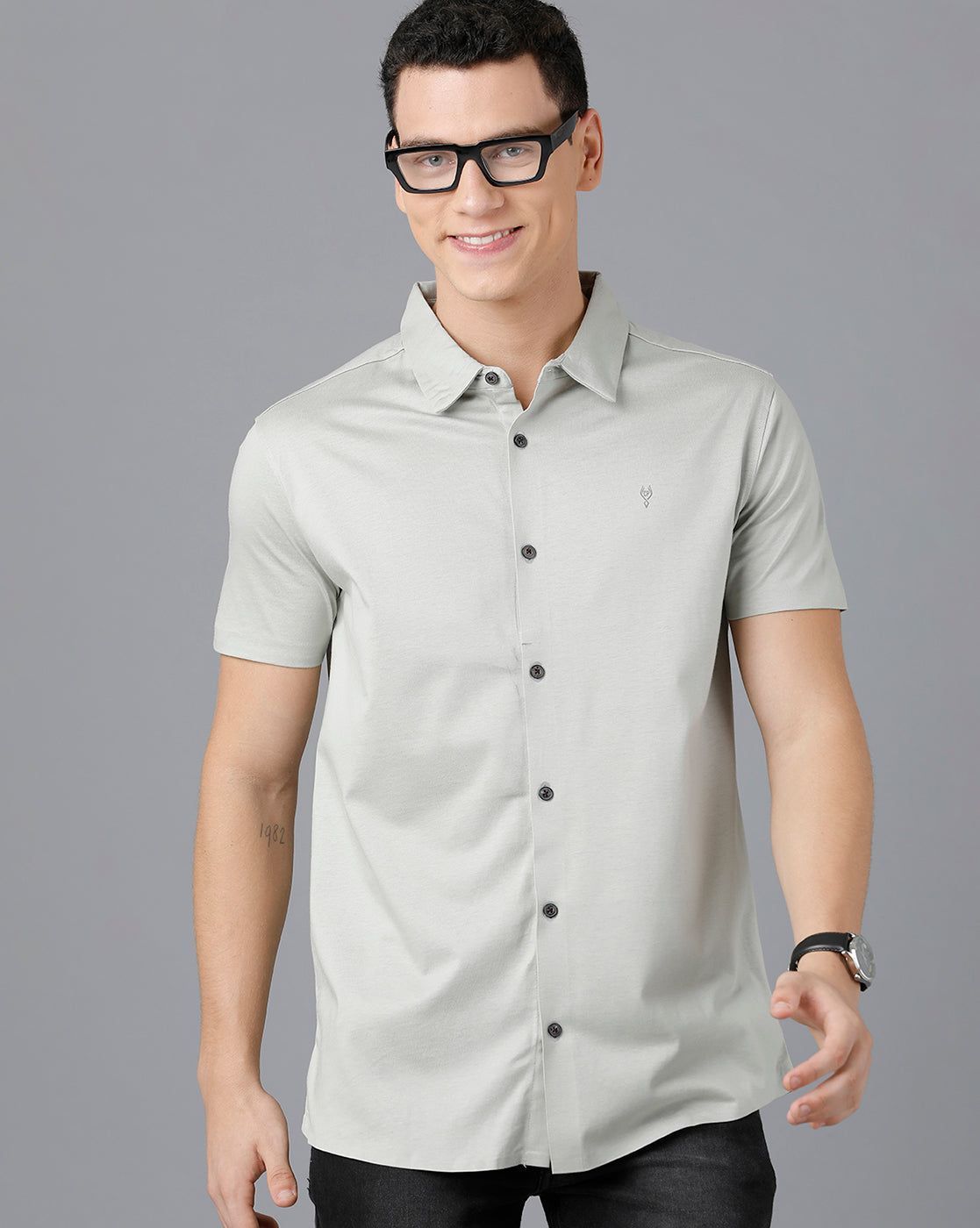 Classic Polo Mens Cotton Half Sleeve Solid Slim Fit Grey Color Polo Neck T-Shirt | Unico - 74 A