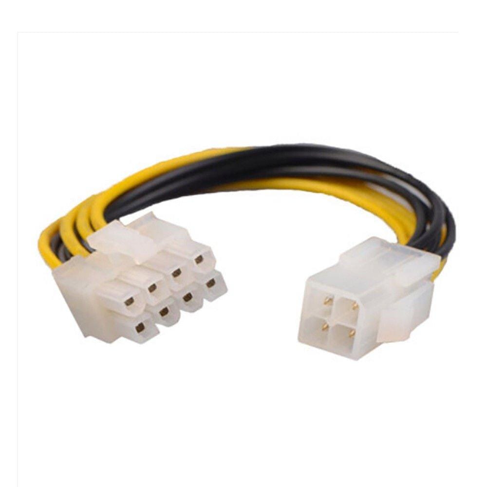 ATX 4-Pin Female to 8-Pin Male EPS 12V PSU Cable CPU Power Adapter Cable