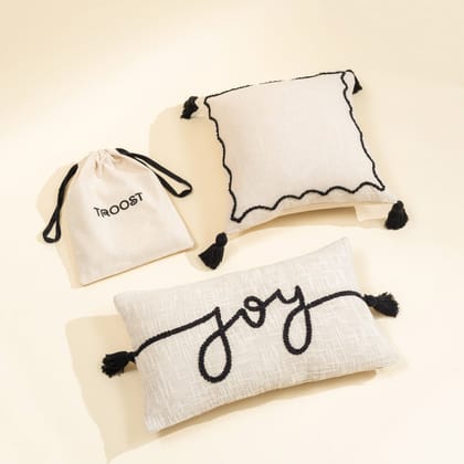 Artisanal Joy Cushion Covers - Gift Set Of Two-16"x16" / 12"x20"