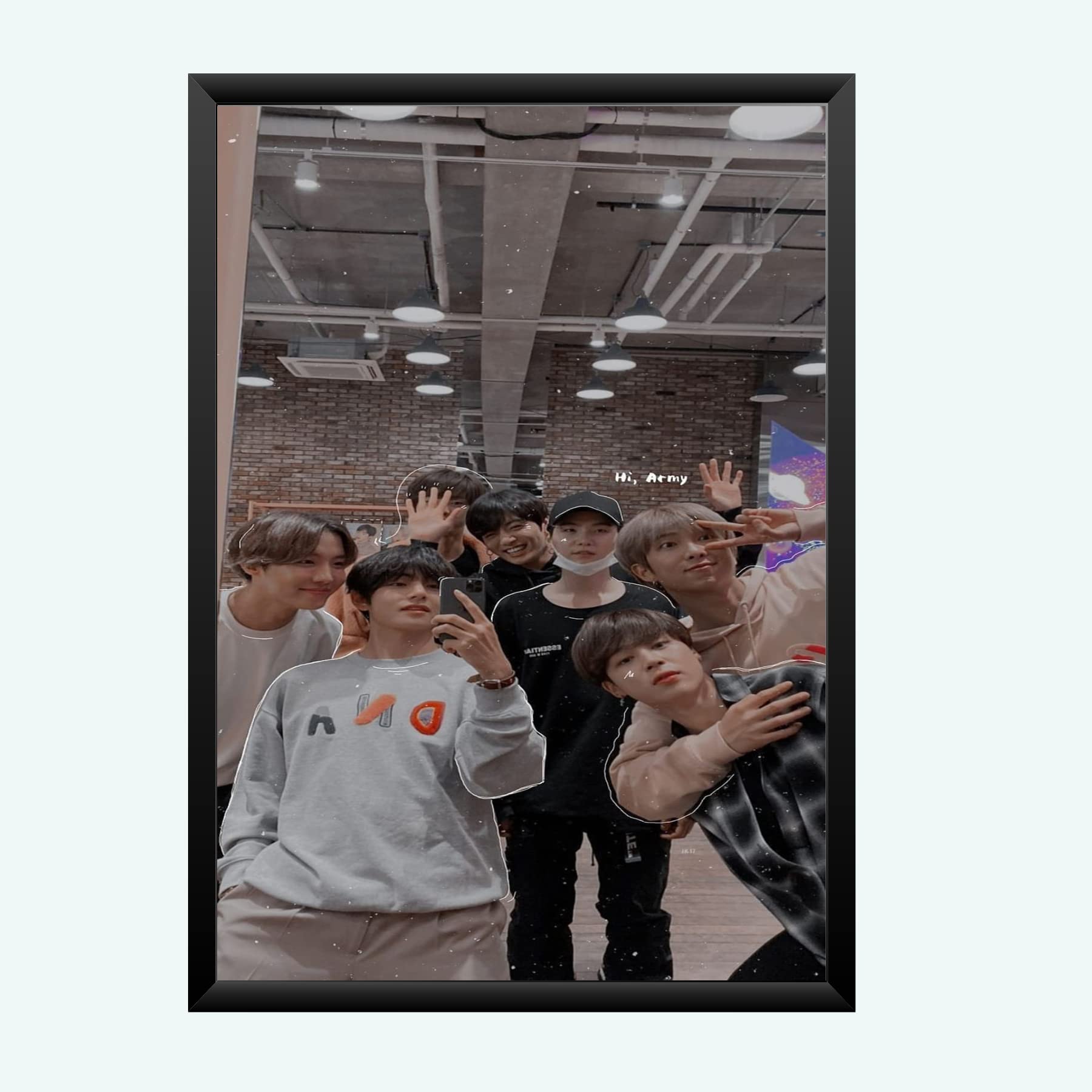 Nokkes Bts Army Bangtan Boy V suga J-Hope Jungkook Jin Jimin Rm 8X12 Inch Size Photo Frame Photo Home Office_bts2_71