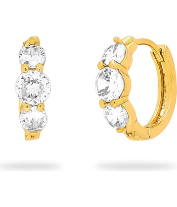 Drashti Collection Golden Huggies Earrings ( Pack of 1 )