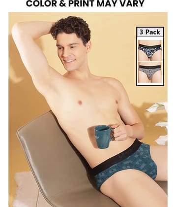 Force NXT Pack of 3 Cotton Briefs For Men's ( Multicolor )
