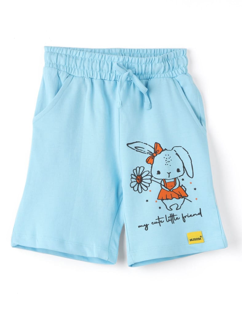 Exclusive Kids Girls Shorts Cotton French Terry Atomizer Blue My Cute Little Friend 2025 at Shop
