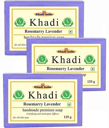 Premium Khadi Rosemary Lavender Soap 375 g Pack of 3