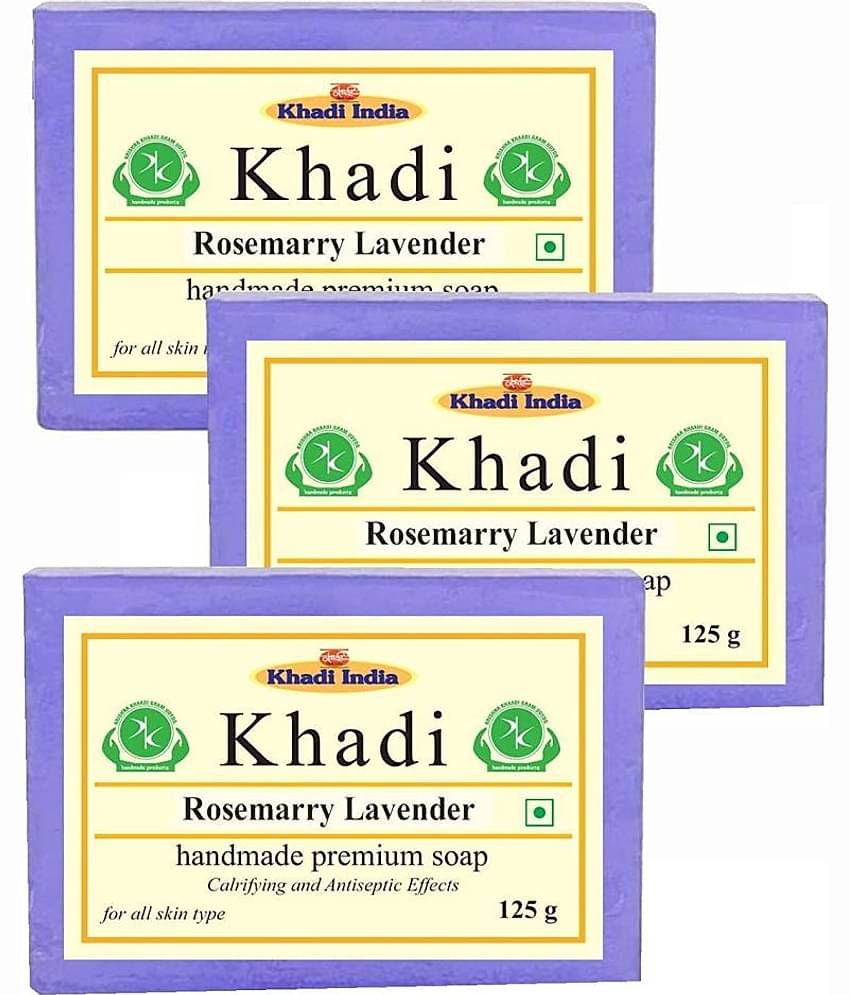 Premium Khadi Rosemary Lavender Soap 375 g Pack of 3