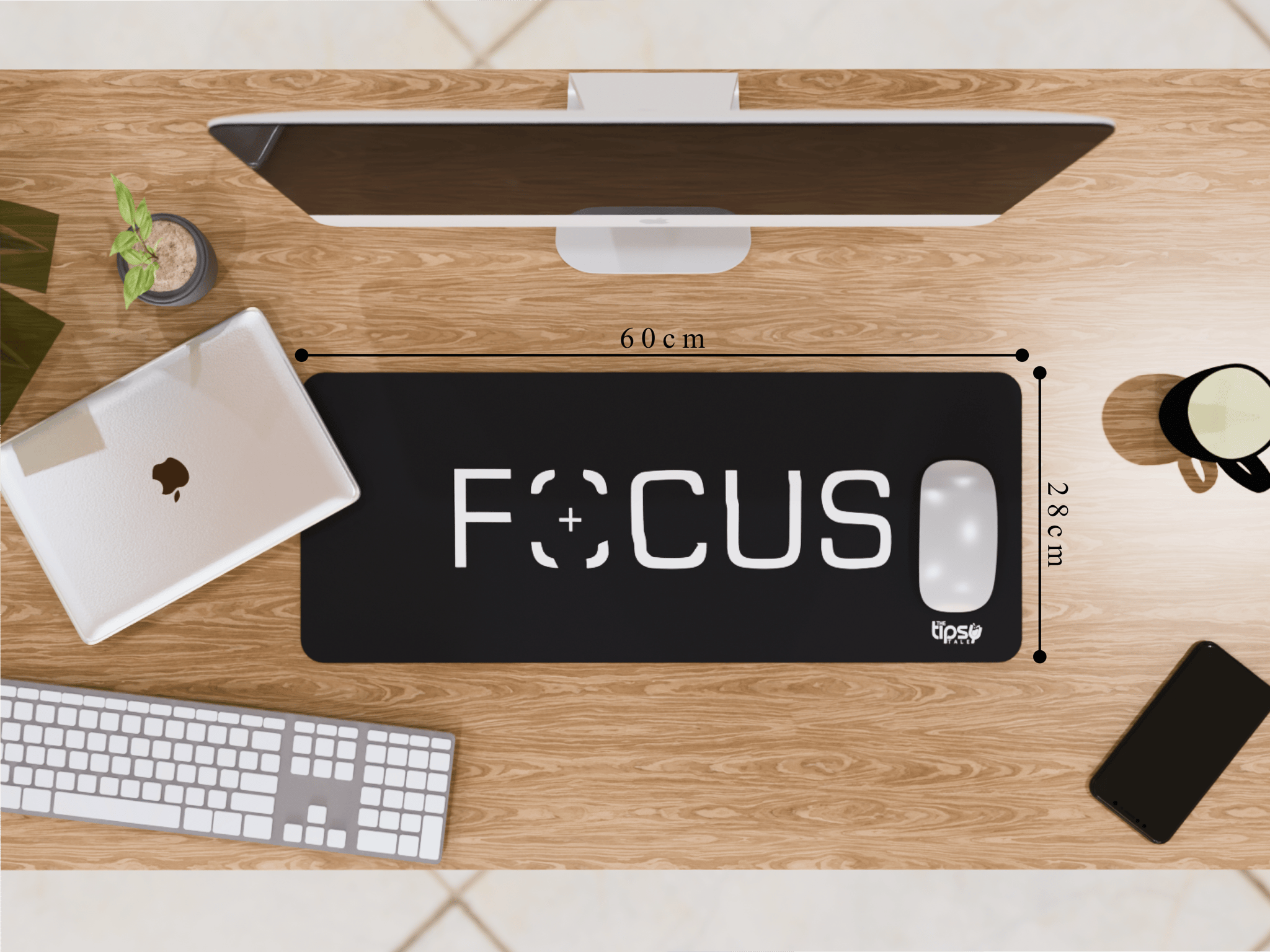"Focus" Gaming Mousepad – Elevate Your Gaming Experience-Medium (28CM X 60CM)