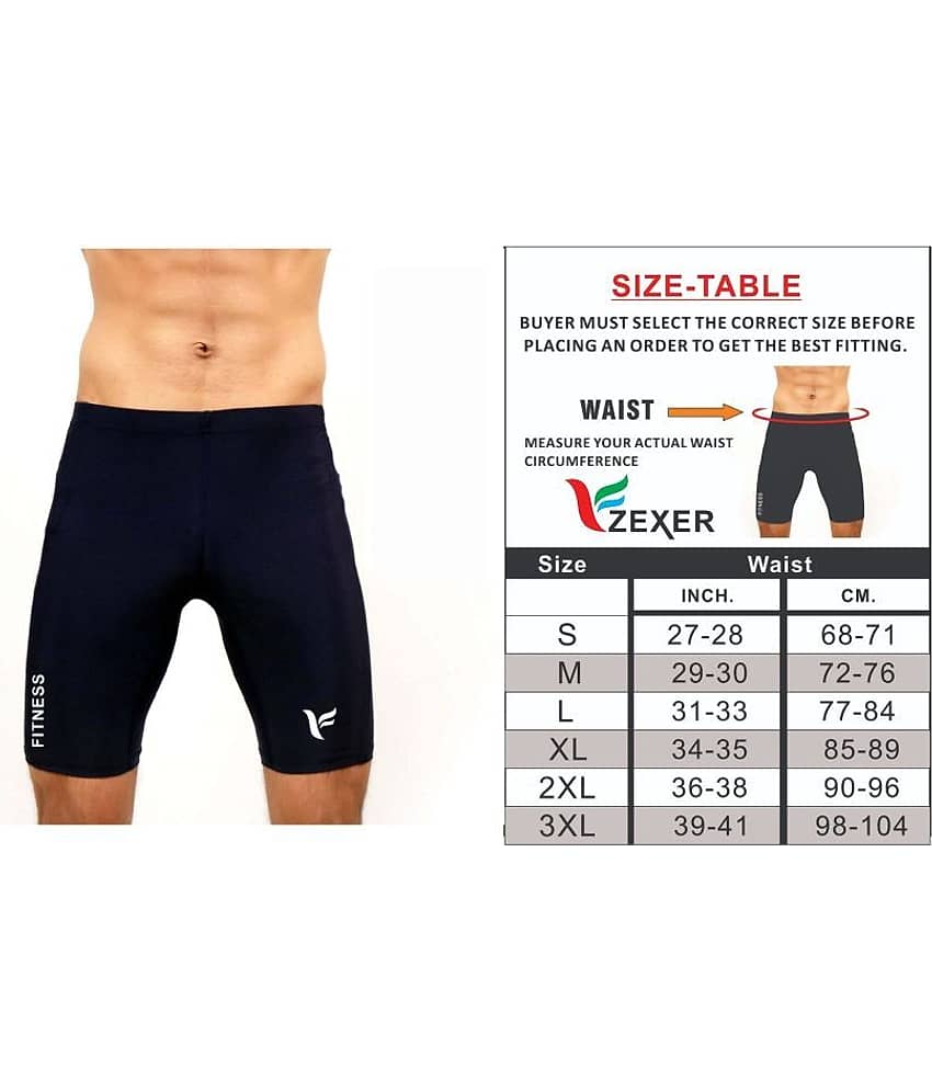 Zexer Unisex 100% Polyester Shorts Compression Wear Athletic Fit Multi Sports Cycling, Cricket, Football, Badminton, Gym, Fitness & Other Outdoor Sports Inner Wear