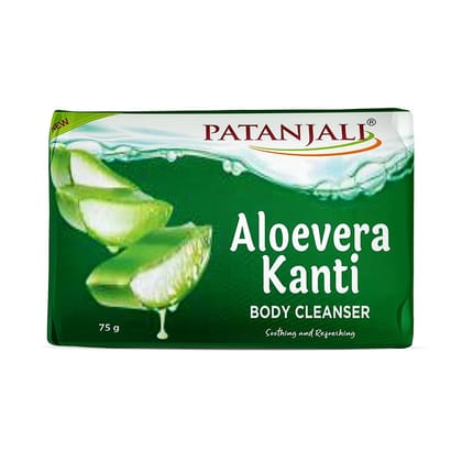 PATANJALI ALOVERA KANTI BODY CLEANSER 75 GMS PATANJALI ALOVERA KANTI BODY CLEANSER 75 GMS