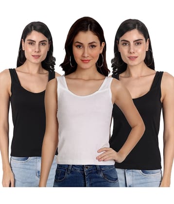 AIMLY Cotton Camisoles - Black Pack of 3