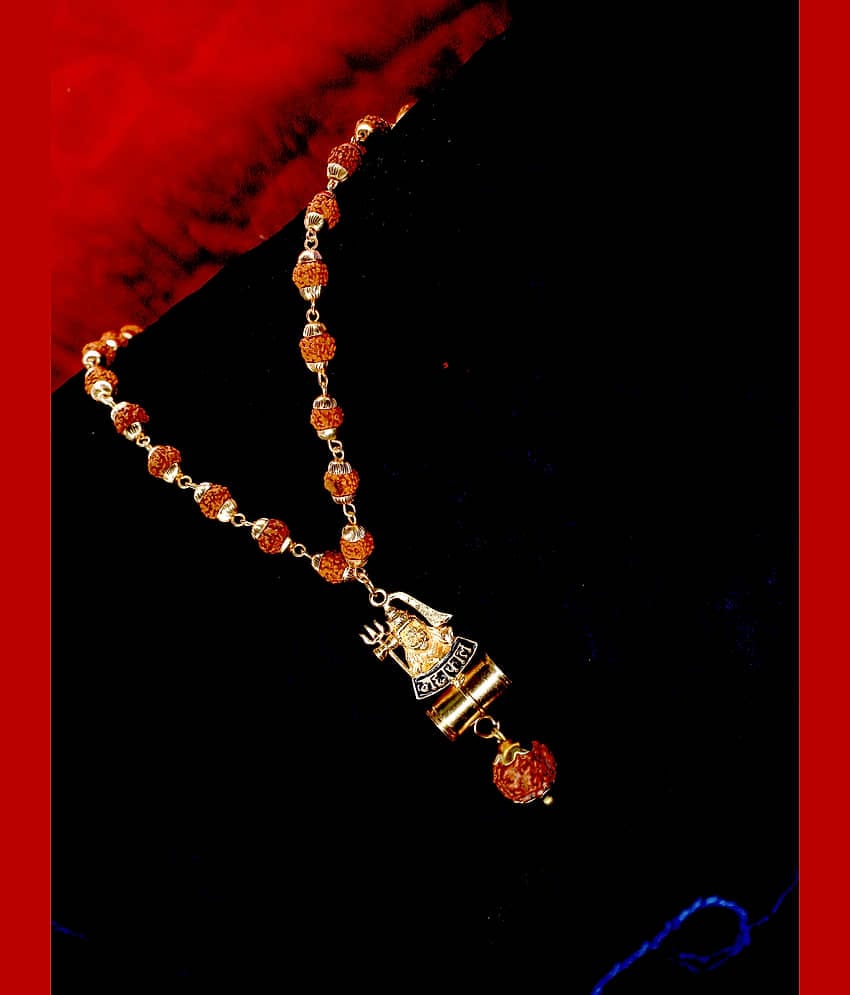 SHANKHRAJ MALL GOLD PLATED PENDANT AND CHAIN FOR MEN OR BOYS-100329
