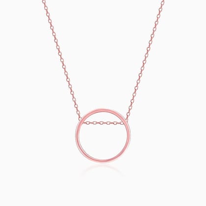 Rose Gold Circle Necklace