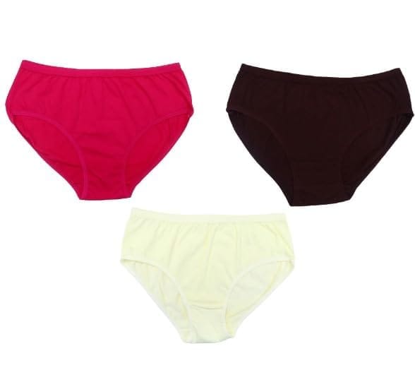 FAIRO STORE Women's Cotton XL Size 95 cm Panties, Solid Hipster, Multicolor, Pack of 3 - Nightwear & Loungewear | Buy online on ZillyBuy