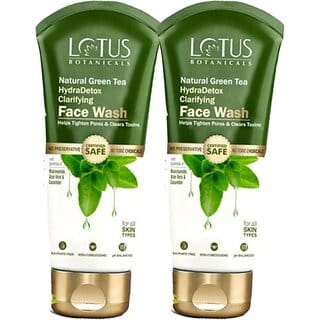 Lotus Botanicals Natural Green Tea Hydradetox Clarifying 125Ml ( Pack Of 2 ) Face Wash (150 Ml)