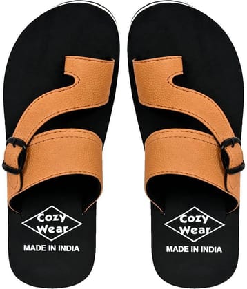 Cozy Wear Brown Men's Leather Slipper