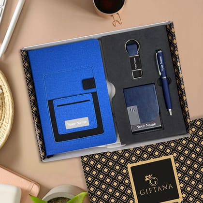 Personalized Gifts : 4-in-1 Pocket Diary, Pen, Keychain & Card Holder