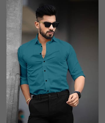 Laadli Cotton Blend Regular Fit Full Sleeves Men's Formal Shirt - White ( Pack of 1 )