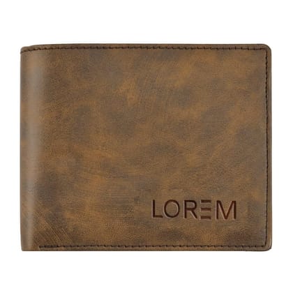 LOREM Brown Multiple Card Slots Bi-Fold Faux Leather 11 ATM Card Slots Wallet for Men WL25-UF