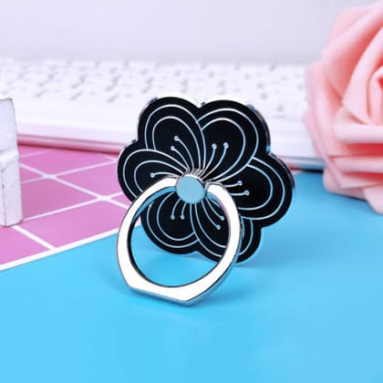 Black Rose Metallic Ring Holder