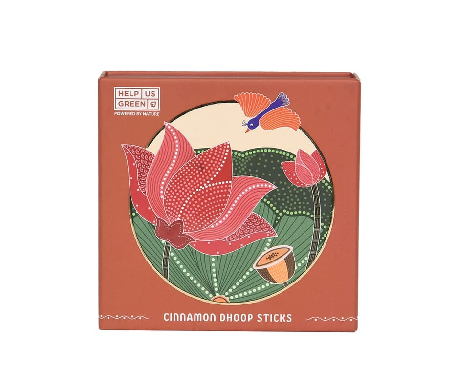 Help Us Green Handmade Natural Cinnamon Dhoop Sticks, 40 Sticks