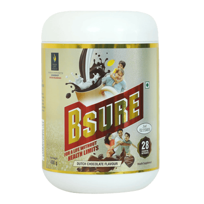 Bsure - For a Life Without Health Limits | Complete balanced Nutritional supplement | Immune Booster| with 3 Vital Oxidants | Delicious Dutch Chocolate Flavour |400 g