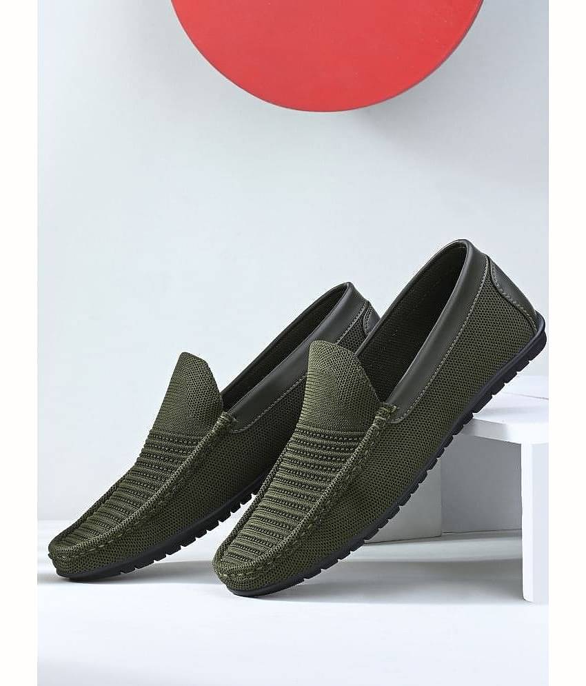Prolific Green Men's Slip-on Shoes