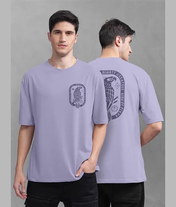 BULLMER Pack of 1 Cotton Blend Oversized Fit Men's T-Shirt ( Lavender )