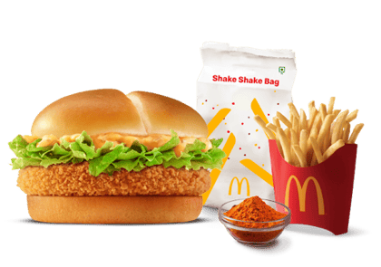 Crispy Veggie Burger + Piri Piri Fries (M)