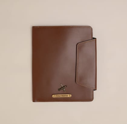 Personalised Office Folder in Brown