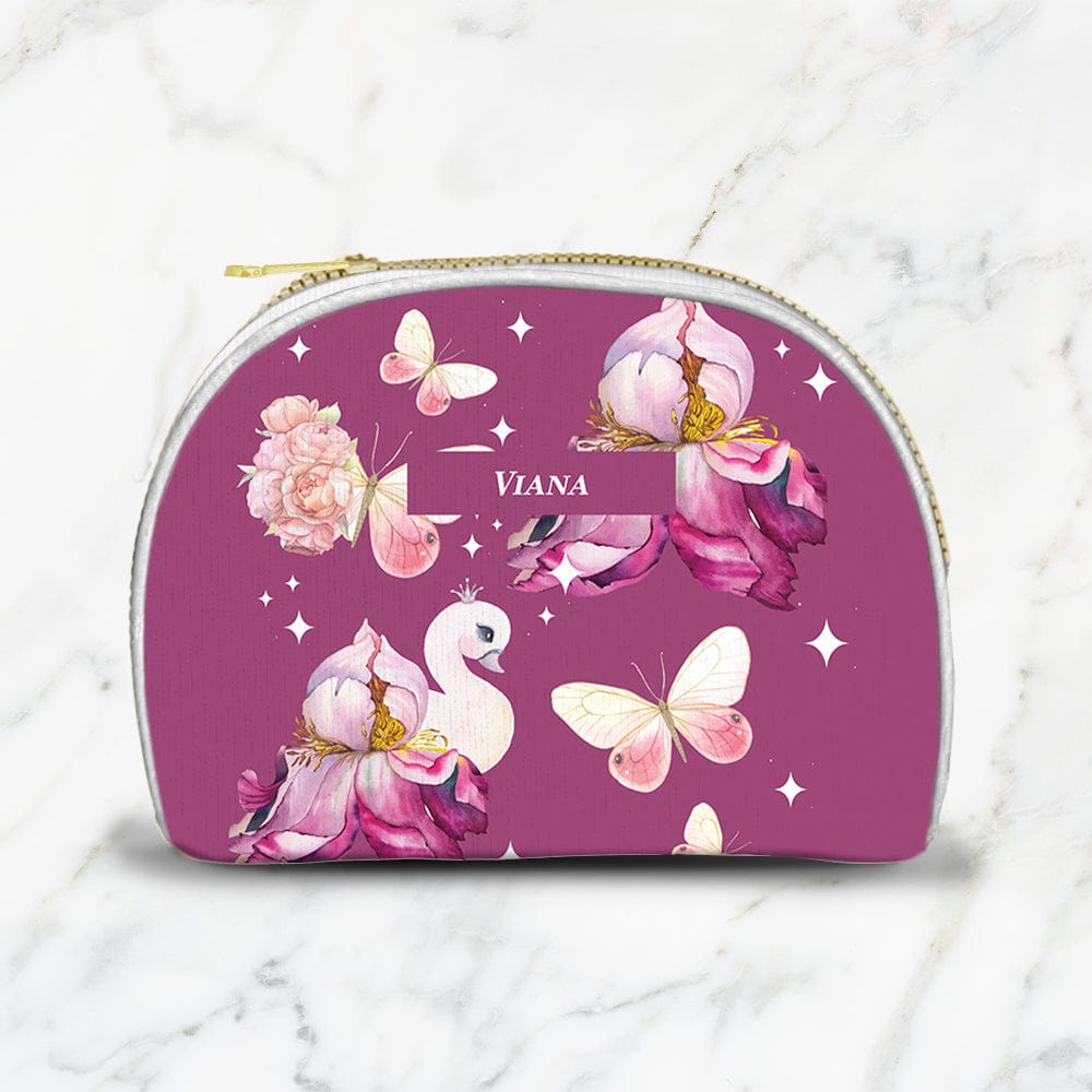 Butterfly Swan Blossom Kids Pouch-Magenta / Small