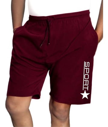 RBF84 Maroon Polyester Men's Shorts ( Pack of 1 )