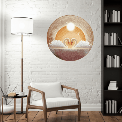 Modern PVC Glass Painting Style 44-Acrylic | Gloss Finish / Dia: 24 (Inch)