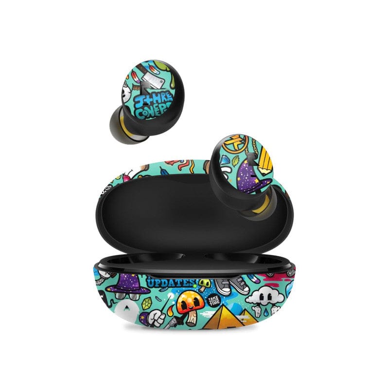 Blue Abstract Skin for Realme Buds TWS