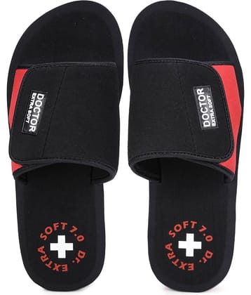 DOCTOR EXTRA SOFT - Black  Synthetic Slide Flip flop