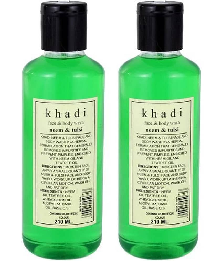 Khadi Neem & Tulsi Body & Face  Wash  (Twin Pack) 210Ml