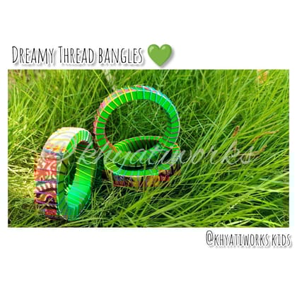 Dreamy Thread Bangles Green - Single Piece