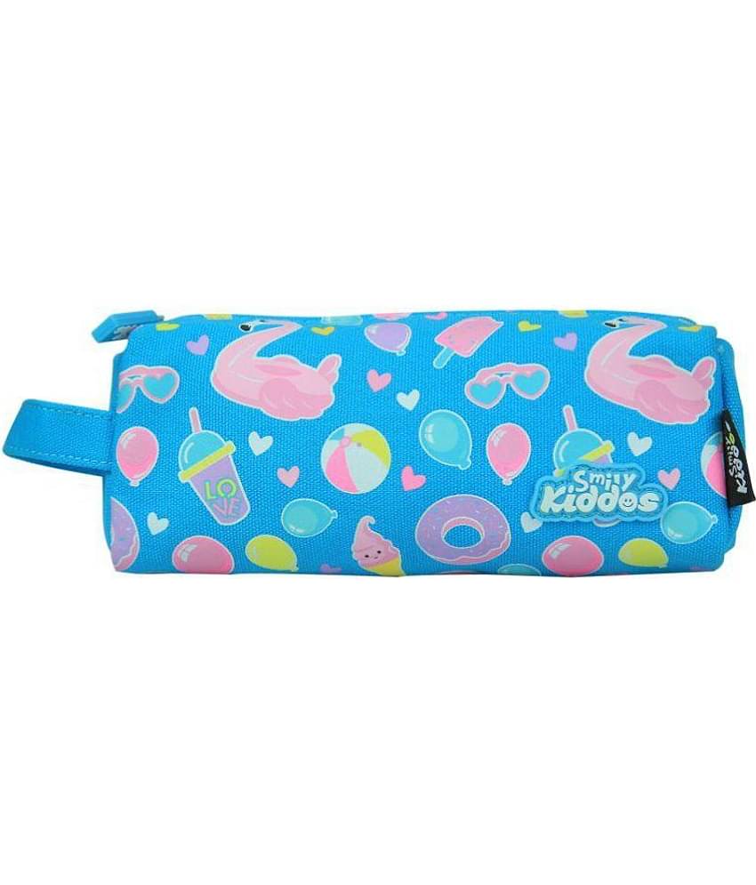 Smily Pencil Pouch (Light Blue) | Pencil Cases for Kids |Kids Stationary | kids & School  Pencil Case | Boys & Girls Pencil Case | Cute Pencil Cases | Pencil Pouch For Girls Stylish | Children Pencil  Case