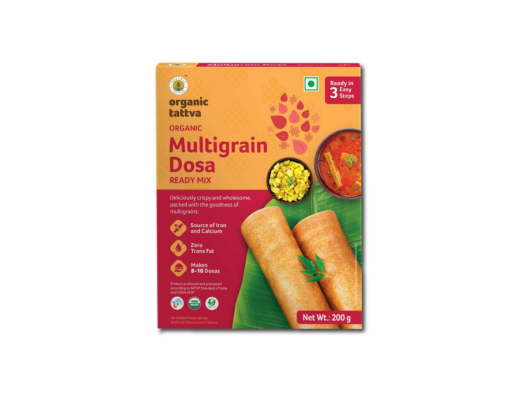 Organic Multigrain Dosa Ready Mix 200g