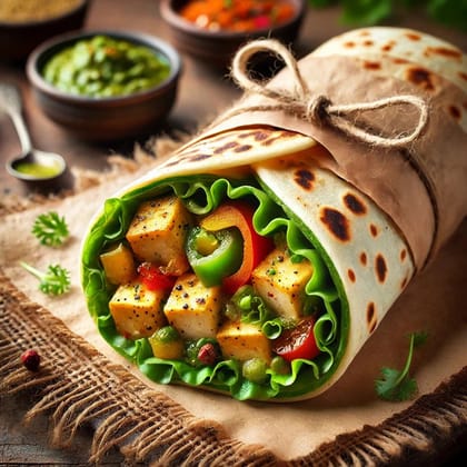 Single veg paneer Roll