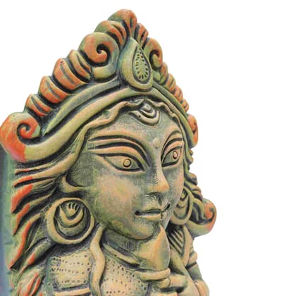 Nature Touch Bengal Terracotta Durga Idol Pen Stand  Handmade Desk Utility for Art Lovers