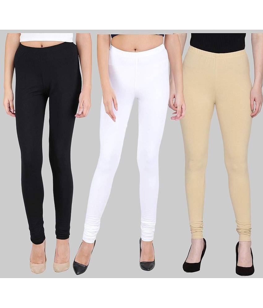 FnMe - Multicolor Lycra Women's Leggings ( Pack of 3 )