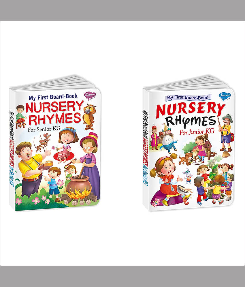 Sawan Present Set Of 2 Books | My First Board Book | Nursery Rhymes For Junior KG And Nursery Rhymes For Senior KG (Board Book, Manoj Publications Editorial Board)
