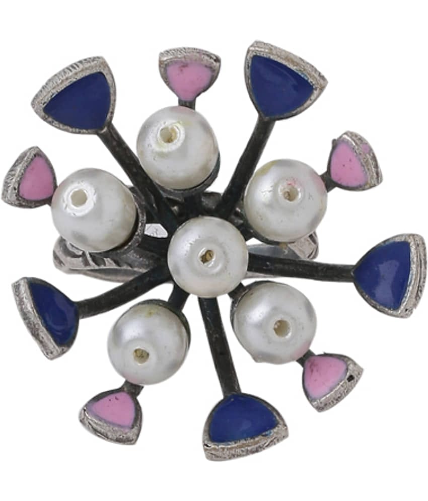 VIRAASI - White Contemporary Ring ( Pack of 1 )