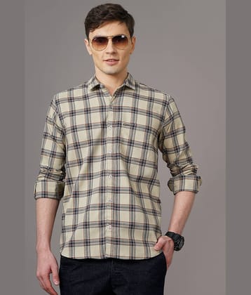 Paul Street - Beige Cotton Blend Slim Fit Men's Casual Shirt ( Pack of 1 )