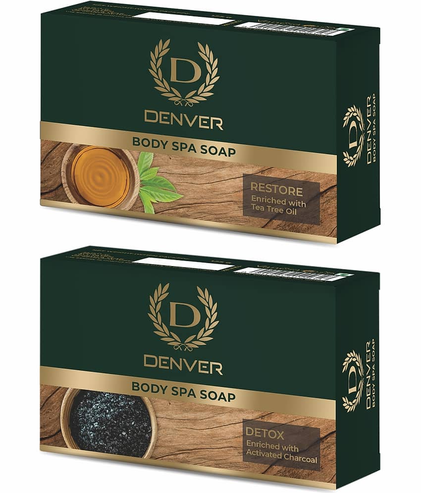 Denver Restore & Detox Body Soap For Men - 125GM Each (Combo Pack of 2)