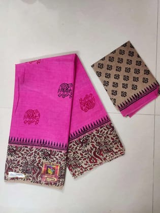 Handwoven Cotton Saree with Intricate Designs
